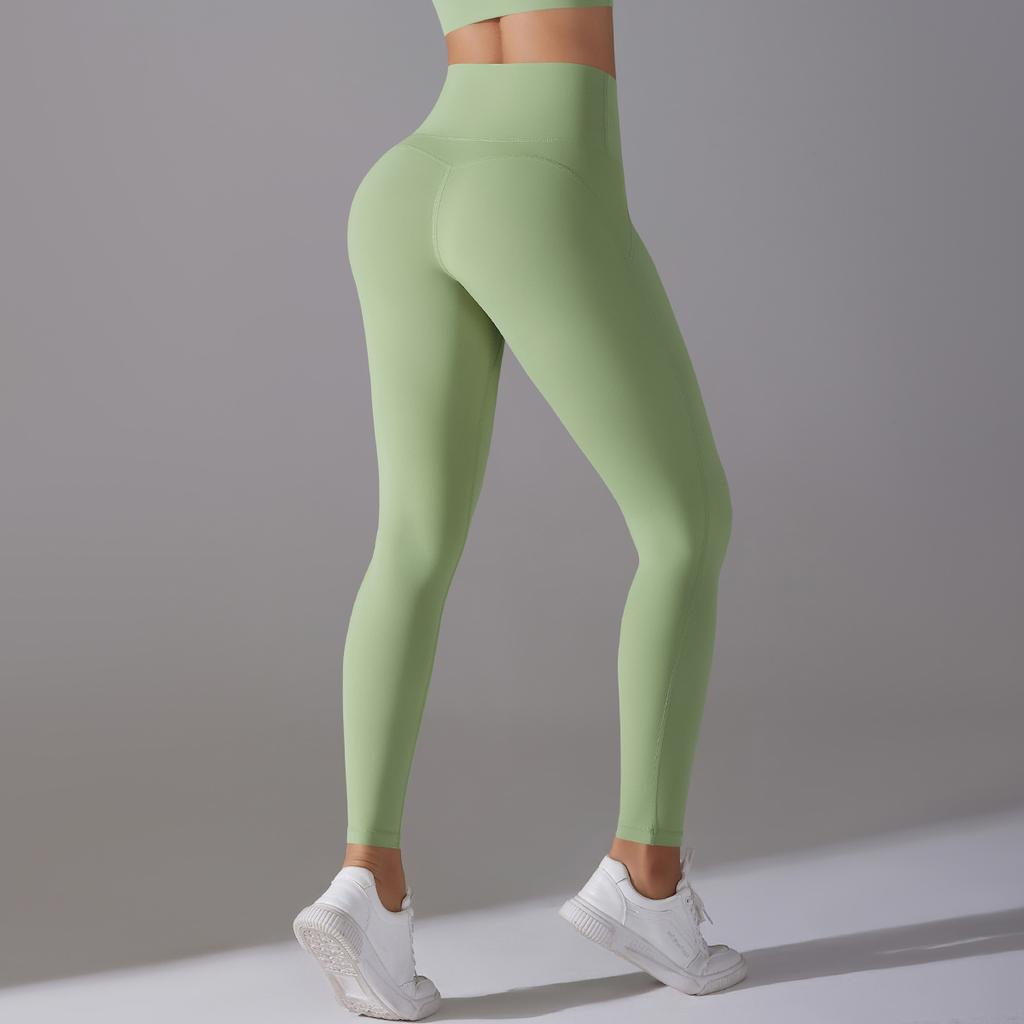 Auroth Candy Colour Yoga Leggings Women High Waist Gym Sports Tights Stretchy Push Up Exercise Fitness Pants