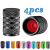 Dustproof Universal Aluminum Valve Stems Caps - 4-Piece Hub Protectors for Car, Motorcycle & Bicycle Tire Valves