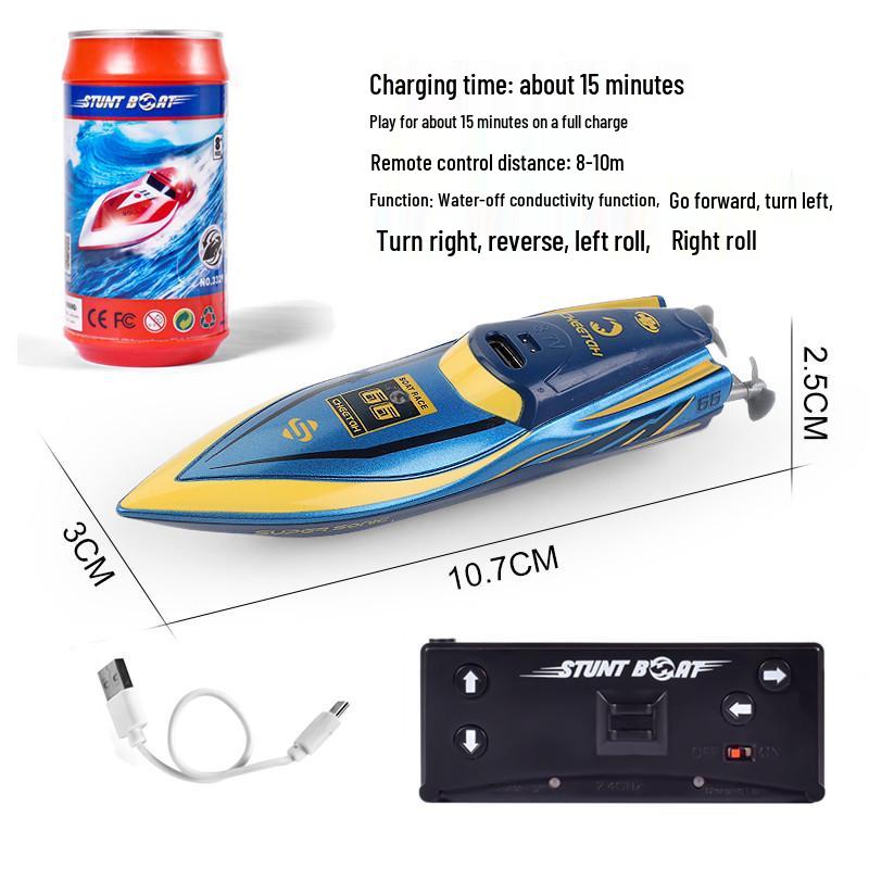 Mini Coke-Themed Remote Control Waterproof Submarine Toy синий