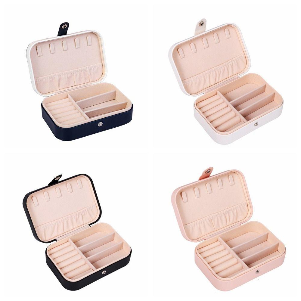 Square Necklace Ring Case Vintage Earring Organizer Lightweight Jewelry Storage Box  Girls
