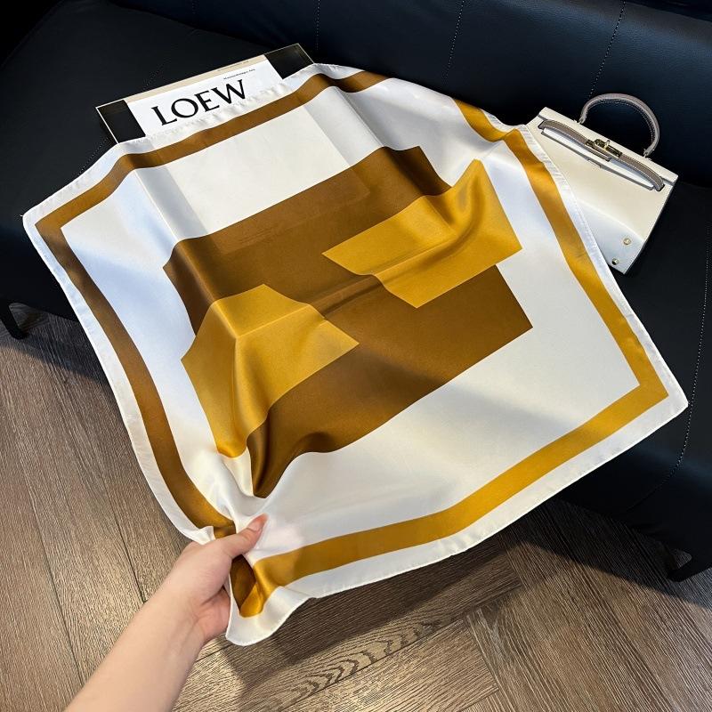 New silk scarf women's fashion versatile high-end small square scarf Korean version neck protection scarf spring and autumn retro scarf binding bag