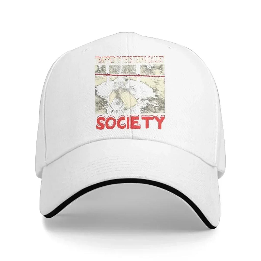 Society Raccoon Baseball Caps Peaked Cap Raccoon Lover Adjustable Sun Shade Hats for Men Women