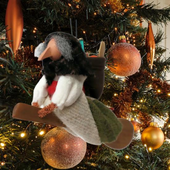 Kitchen Witch Decoration Spoon Doll Handmade Folk Art Good Luck Talisman Figure Wall Door Stove Decor