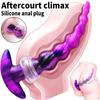 Extra Long Spiral Silicone Anal Plug for Men Women - Textured Butt Plug for Deep Backdoor Play, Adult Sex Toy