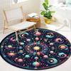 S Colorful Constellations Round Rug Nonslip Area Rug Office Chair Mat Carpet For Living Room Bedroom Home Decor