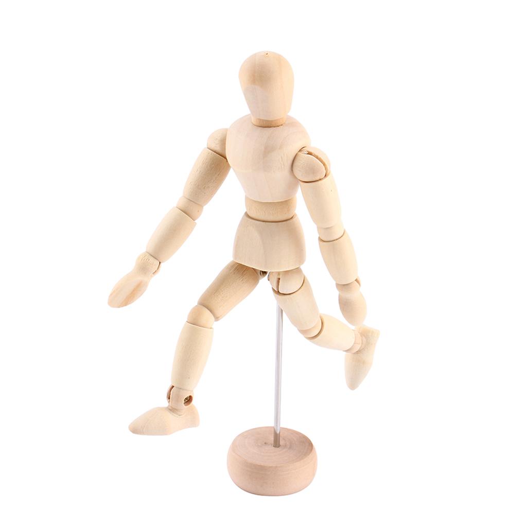 Mannequin Model, Articulated Wooden, Learning Shadows and Lights, Suitable for Photographic Props, Desk Toy, 4.5 Inch