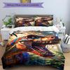 3pcs Bedding Set Dino Jungle Includes 1 Comforter + 2 Pillowcases, Without Pillow Inserts, Soft Comfortable, Lightweight Breathable, Printed
