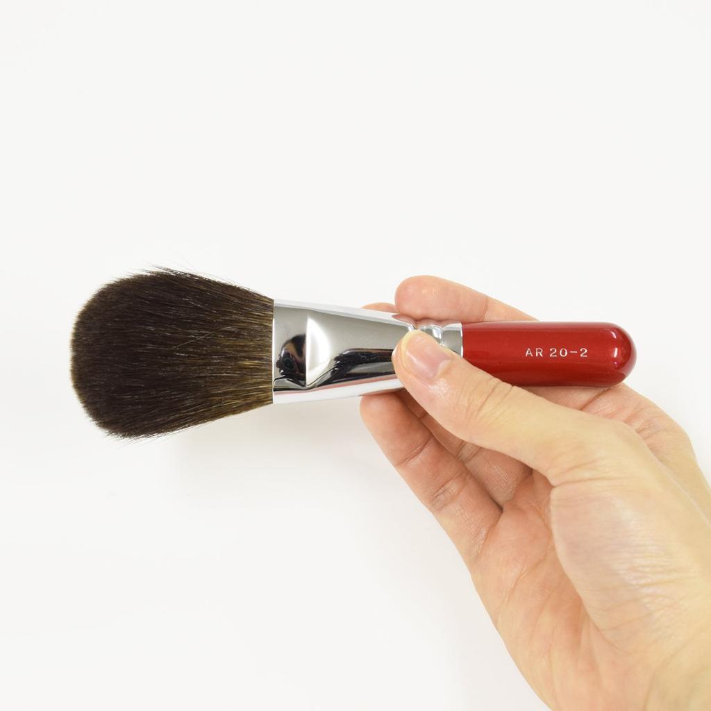 Supervised by Kumano Rokkakukan Sakurado Powder Brush Gray Squirrel Red Shaft Professional Specification ARRS20-2 (Flat) 100%