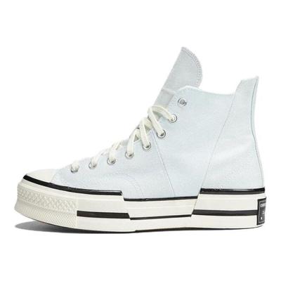 Chuck 70 Plus High Saisonale Farbe - Aqua Mist Unisex Sneaker Blau Reiher Weiß A03537C