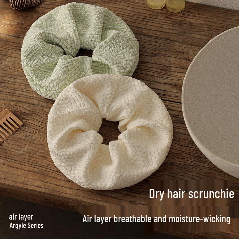 Luxe Quick-Dry Breathable Hair Tie: Korean-Style Scrunchie for Hair Protection