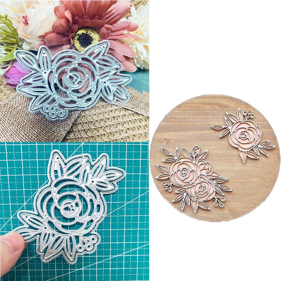 Rose Flower Leaves Shaker Metal Cutting Dies for DIY Scrapbooking Cutting Die Paper Cards Embossed Decorative Craft Die Cut