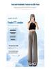 Real Shot 2026 Summer Ice Silk Sun Protection High-Waist Wide-Leg Suit Pants for Women