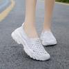 Summer Moccasin Pink Beach Walking Shoes Women Multicolor Casual Weave Slip on Braided Elevator Sneakers Plus Size