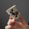 INS nouă ceașcă de ceai din ceramică brută, stil chinezesc, ceașcă de ceai de mare valoare, rafinată, stil antic, cești de ceai personalizate, set de opt cutii cadou