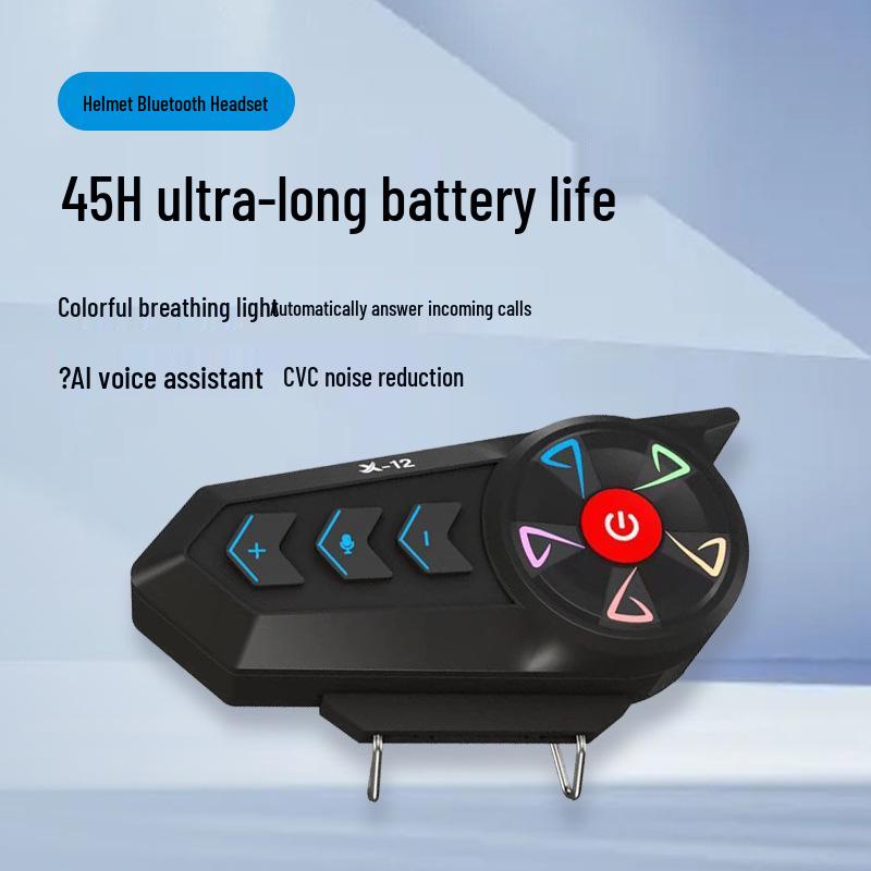 Bluetooth Motorcycle Helmet Headset F20pro: Cross-Brand Intercom, Two-Person Riding, Music Sharing.
