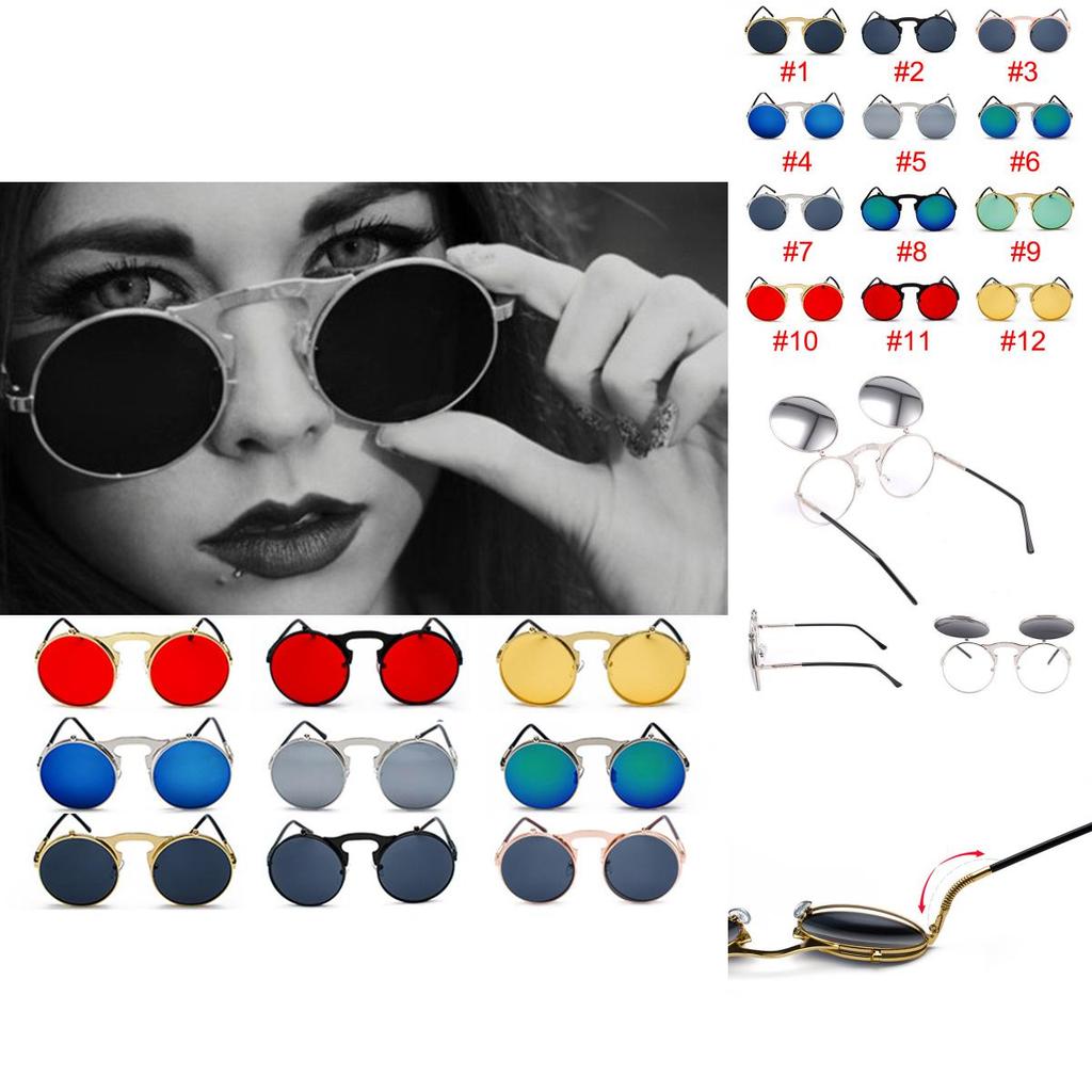 Lunettes Steampunk Gothiques Vintage Avec Monture en Alliage de Qualité Supérieure et Verres AC