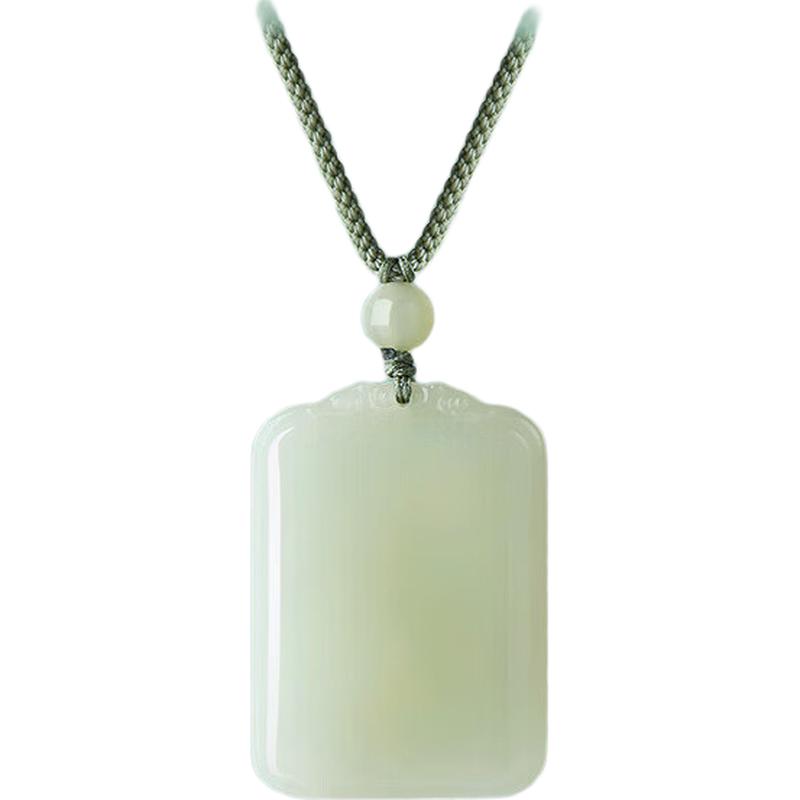 Zhou Dasheng Hetian Jade Peace Pendant Medium