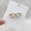 Blucome Simple Elegant Sunglasses Shape Brooches Men's Suit Dress Shirt Collar Women Kids Bag Hat Shirt Button Pins Buckle Gift