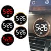 1pc Car Luminous Clock  Automobiles Internal Stick-On Mini Digital Watch Circular LED Electronic Watch Auto Interior Accessories