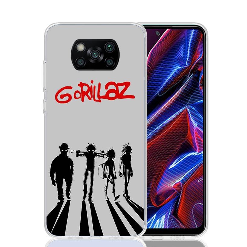 Gorillaz Anime Case Phone Cover for Xiaomi Redmi Note 10 9 9S 8 8T 7 5 Pro Mi 12T 11T 10T 9T 12 11 Lite A3 A2 Trend Fundas Mi 11
