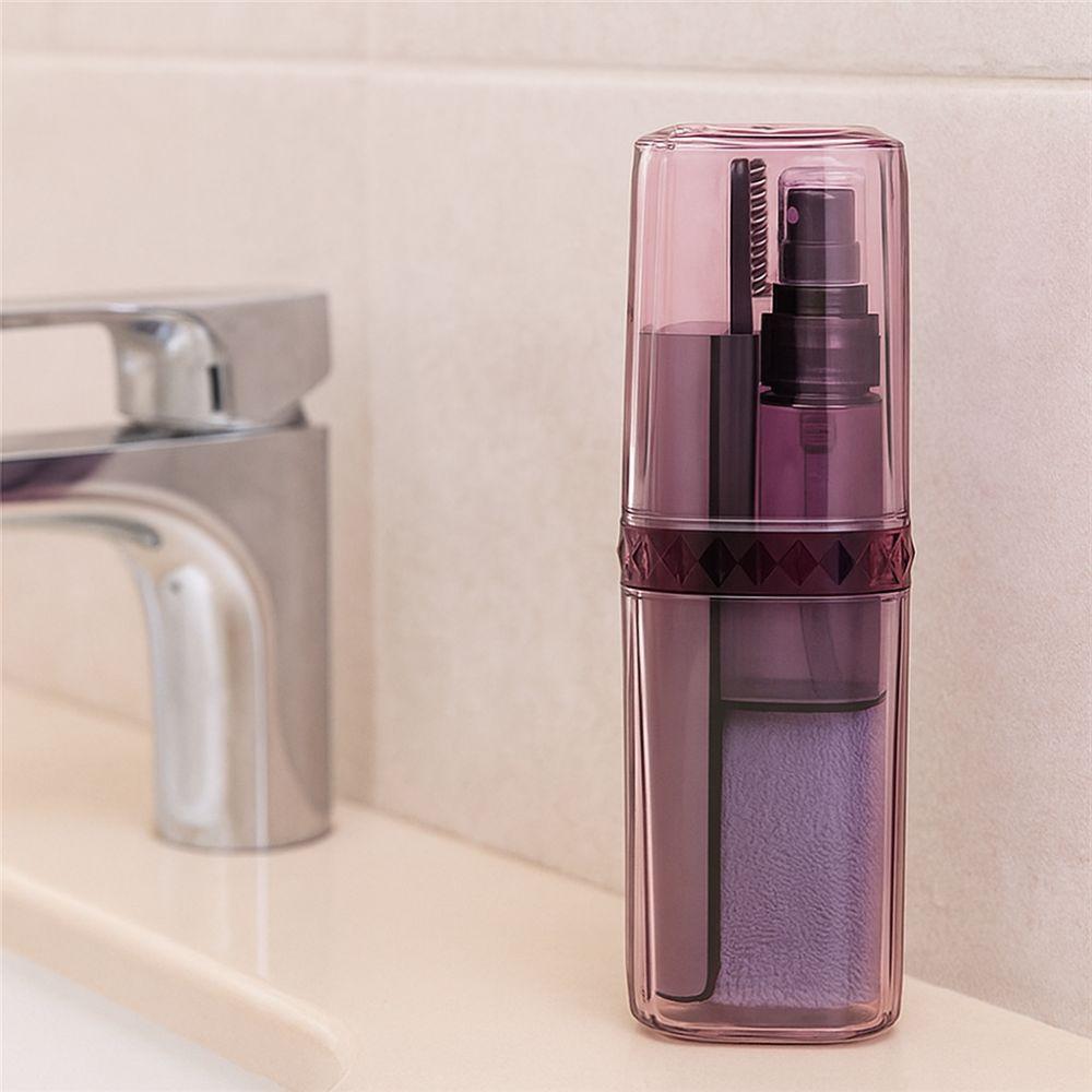 6pcs/set Toothbrush Storage Box Partitioned Toothbrush Cup Case Travel Mouthwash Cup Camping