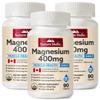 Natureholic Canada Magnesium 400mg 3 Bottles Total 270 Capsules 9 pcs Monthly Supply 90 Tablets 3 pcs