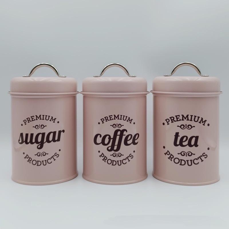 In-Stock Minimalist Metal Tea Caddy with Bamboo Lid for Snacks, Coffee, and Candy Storage