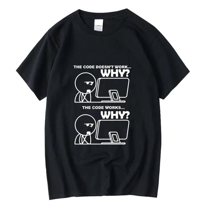Men Women Cotton Funny Programmer Print Quality Tshirt Summer Loose Oneck Cool Short Sleeve Male Tees High Quality