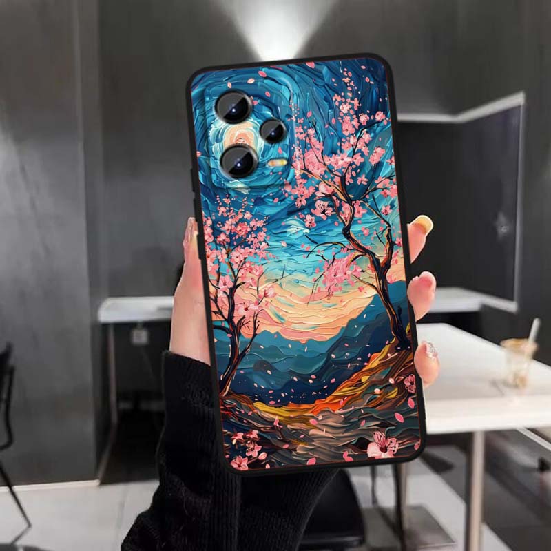 Creative landscape patterns Phone Case For Xiaomi Redmi Note 15 14 13 12 12S 11E 11 11S Pro Plus 4G 5G Black Soft TPU