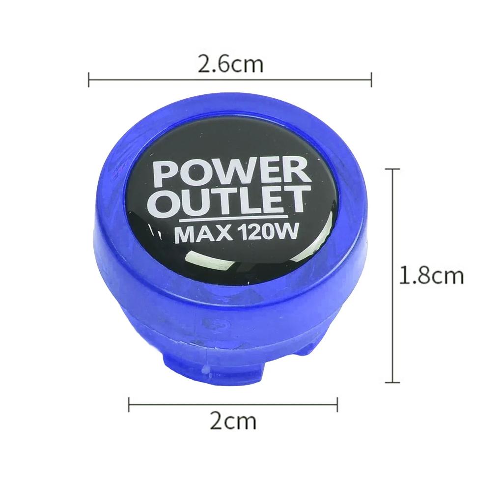Car Socket Plug Cover Power Outlet Button Cap Auto Cigarettes Lighters Plug Dustproof Lid Covers ABS 2.6*2*1.8cm Vehicle Parts