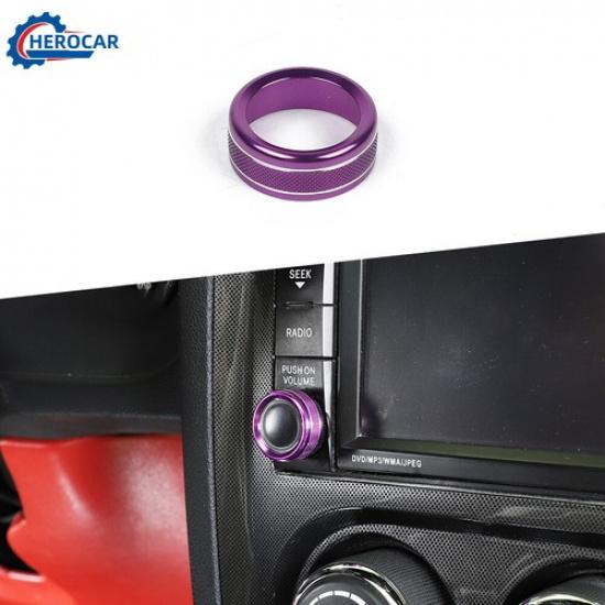 GPS Navigation Switch Knob Cover for Dodge Challenger Aluminium Alloy Purple