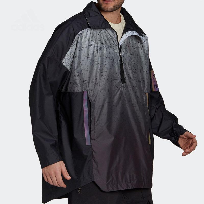 Adidas Myshelter W.R. Gradient High Neck Casual Jacket Men Outerwear Black GM4378