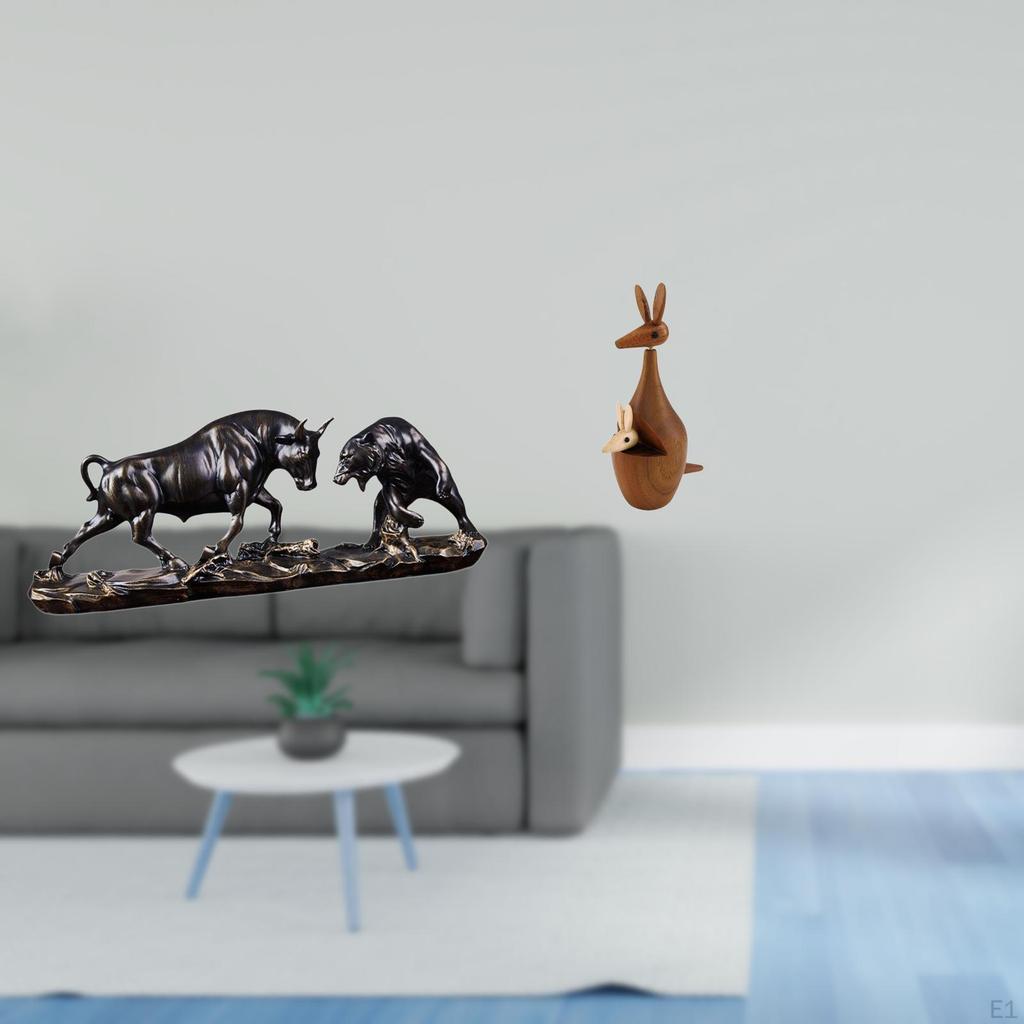 Modern Feng Shui Bull And Animal Figurine Sculpture for Desk Bedroom Bookshelf Party Favor Unique