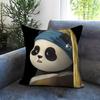 Creative Panda Painting Cushion Cover Comfortable Reversible Pillow Cover Ideal for Car Sofa Bedroom  Beyond