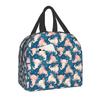 Cute Axolotls Lunch Bag For Women Kids School Children Food Cooler Warm Insulated Lunch Box Portable Camping Travel Picnic Bag