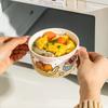 Cute Yogurt Binaural Bowl,New TCeramic Ableware for Home Use,Soup Breakfast,Oats,Fruit Salad Bowls,Halloween Christmas Gifts