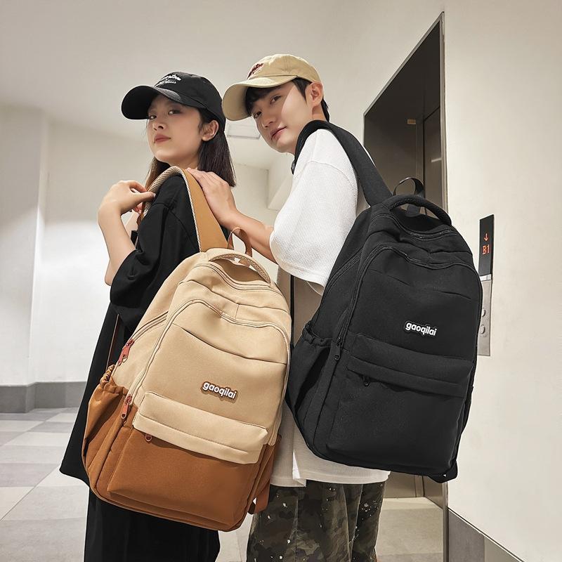 Schoolbag Backpack Leisure Sports Junior High School Student School Bag Computer Large Capacity Outdoor Travel Simple Backpack