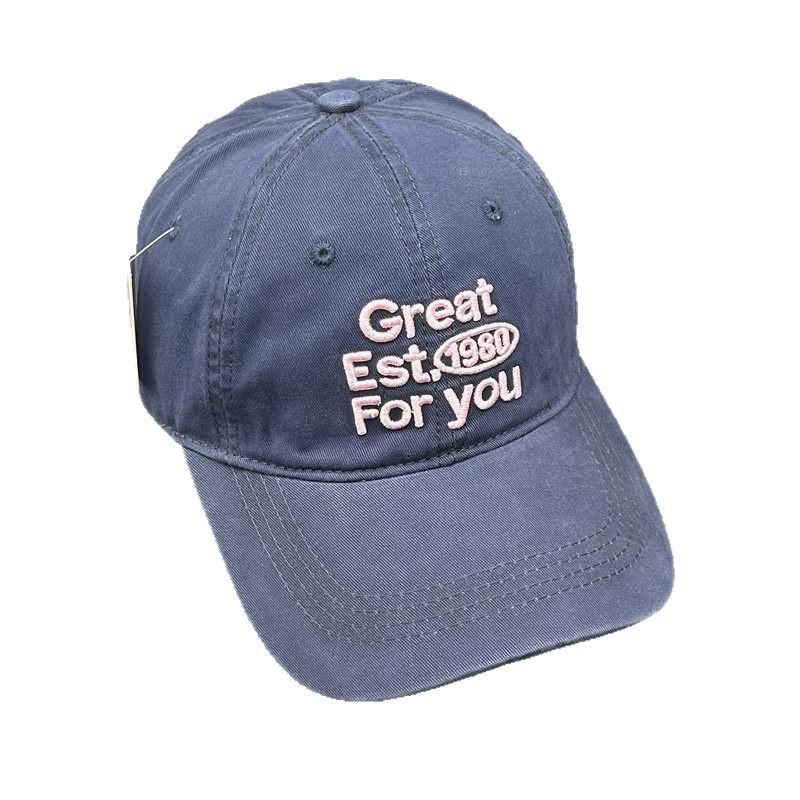 Fashion Hat Korean Version Four Seasons Versatile Beige Soft Top Cap Women's Trend Brand Embroidered Alphabet Baseball Cap Men's Japanese Sun Hat