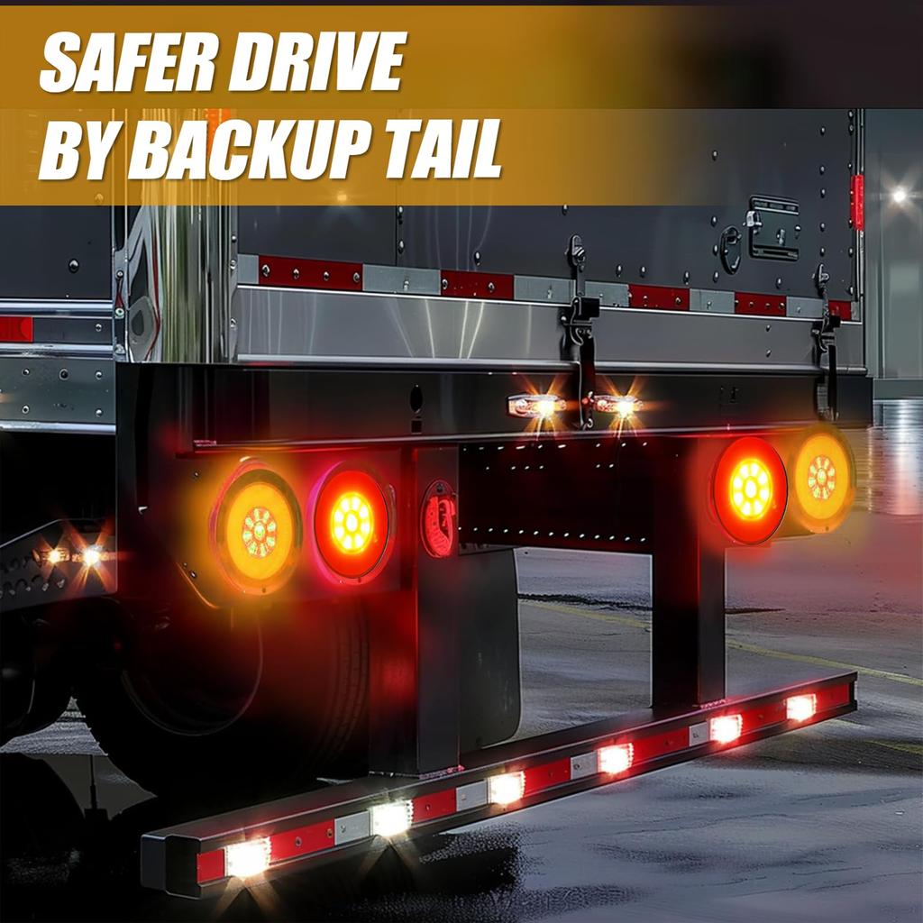 Ygmylandbb Nákladní automobil Zadní světlo LED 24v Přívěs Zadní světlo Kulaté Zadní "Brzda Malé Zadní
