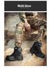 Men's Mid-Calf Tactical Combat Boots for Outdoor Hiking and Mountaineering - Anti-Kick Protection
