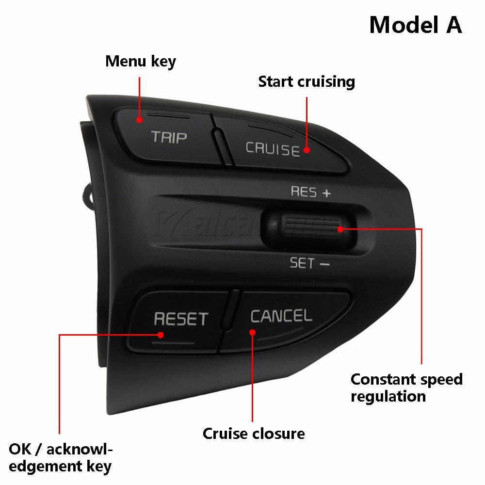 For KIA K2 RIO IKSLAIN AUGUST X-LINE LUXE RED LINE Steering Wheel Cruise Control Button Bluetooth Audio Phone Volume Switch Car