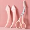 Steel Eyebrow Scissors with Comb - Professional Brow Trimming Kit for Precise Shaping, Safe & Easy Grooming