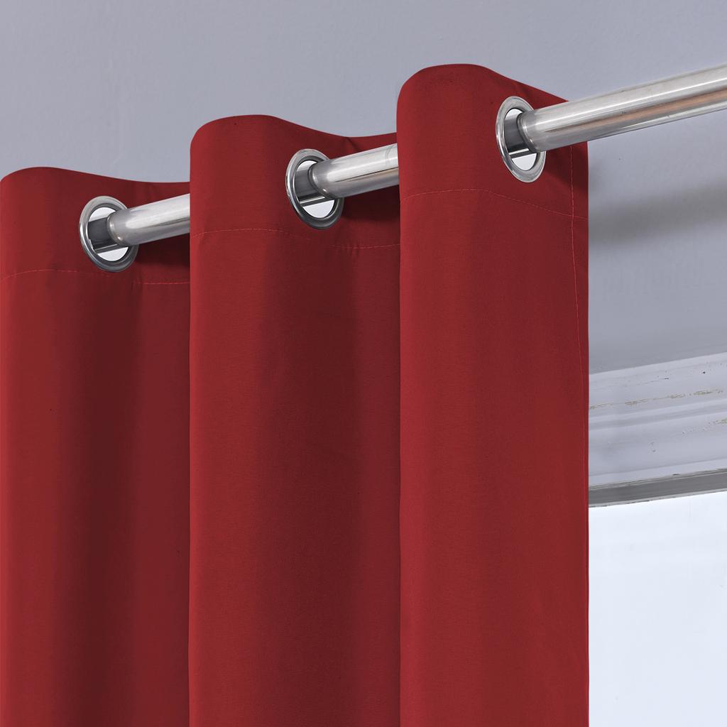 2 Panels Modern Solid 100% Blackout Curtain, Window Curtains for Living Room, Bedroom, Children Room, Grommet Top Curtains