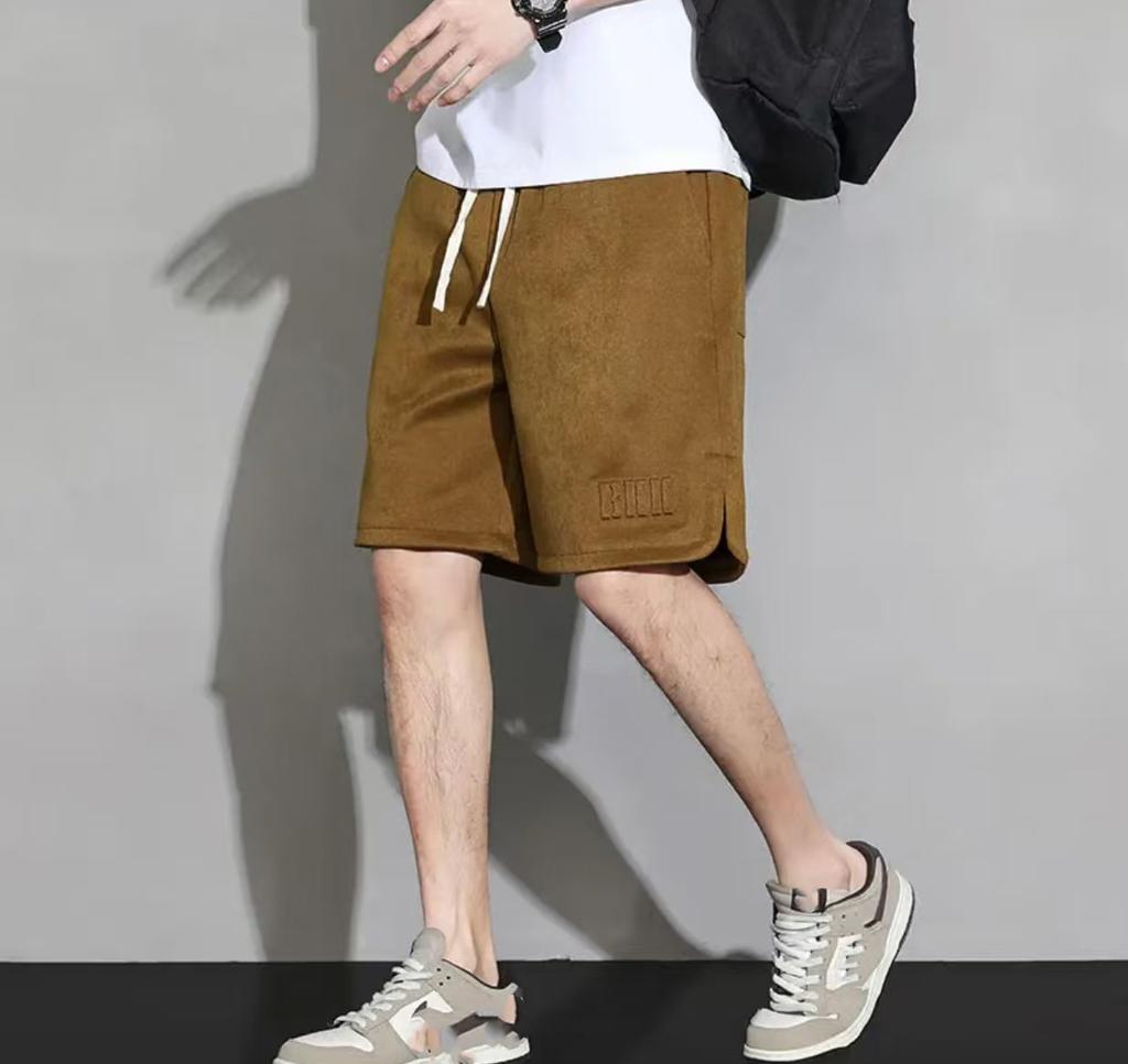 Pantaloni scurți de vară pentru bărbați, din molton, până la genunchi, drepți, largi, pantaloni scurți streetwear cu șnur, culoare uni, casual, mărime mare 8XL