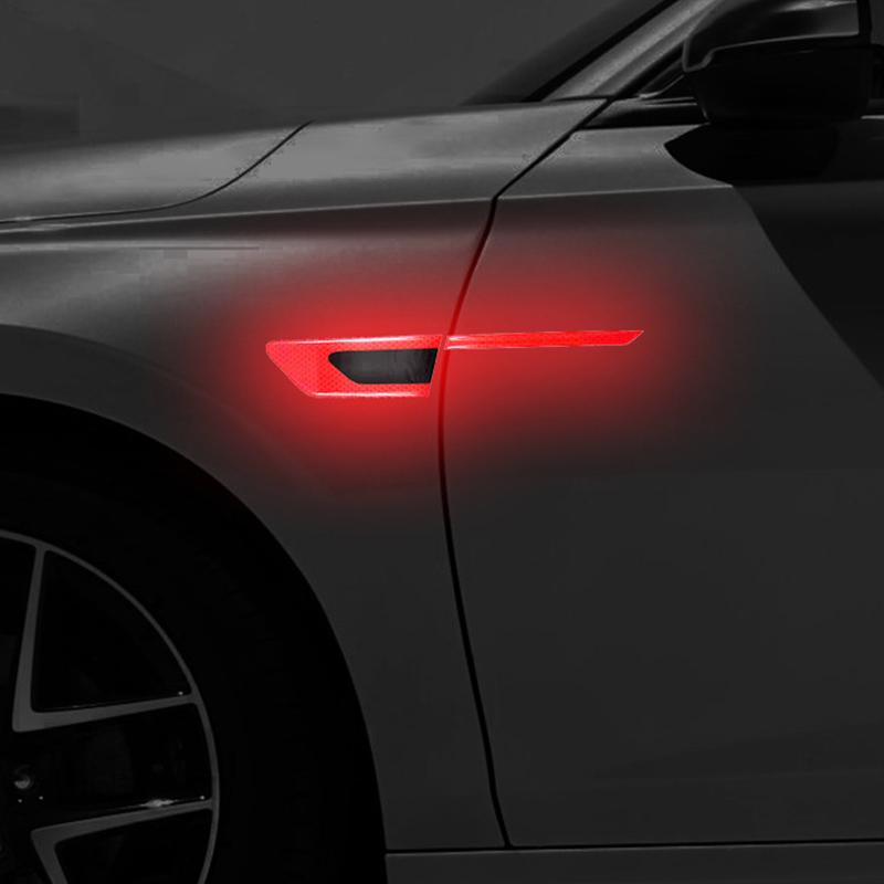 Car Reflective Decorative Stickers Fender Anti-Scratch Safety Warning Sticker Truck Auto Motor Exterior Accessories Universal