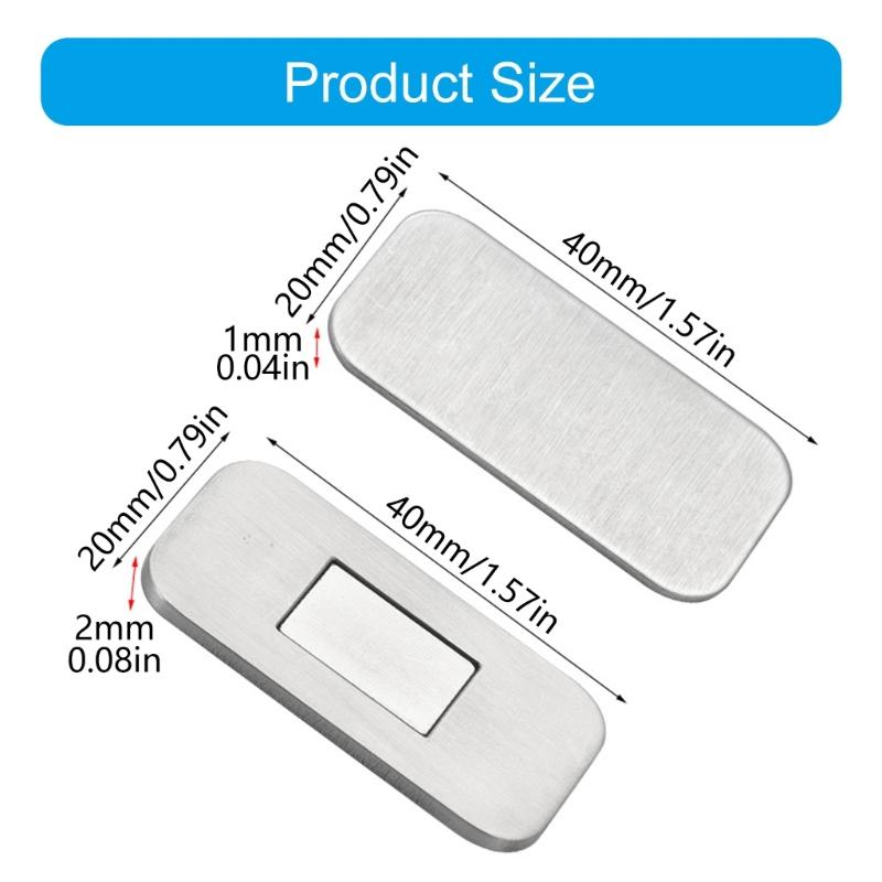 Durability Stainless Steel Door Stoppers for Cabinets Powerful Magnets Wardrobe Adhesive Mount Simple Setups