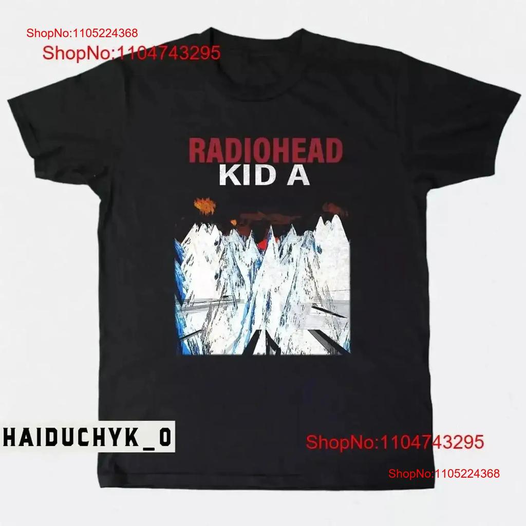 Radiohead Kid A Black T shirt Size S XL vintage Washed designer clothes streetwear fashion Stretched Soft Versatile