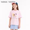 Balabala Girls' Short Sleeve Cartoon T-Shirt