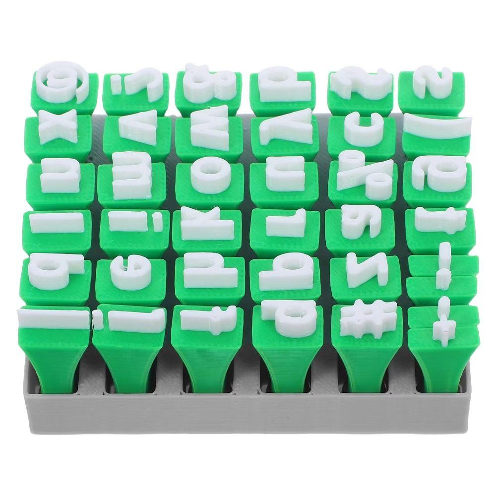 Uppercase Lowercase Letters Alphabet Clay Stamp Set Polymer Clay Plastic Alphabet Stamps Set Handmade Craft Tools Green