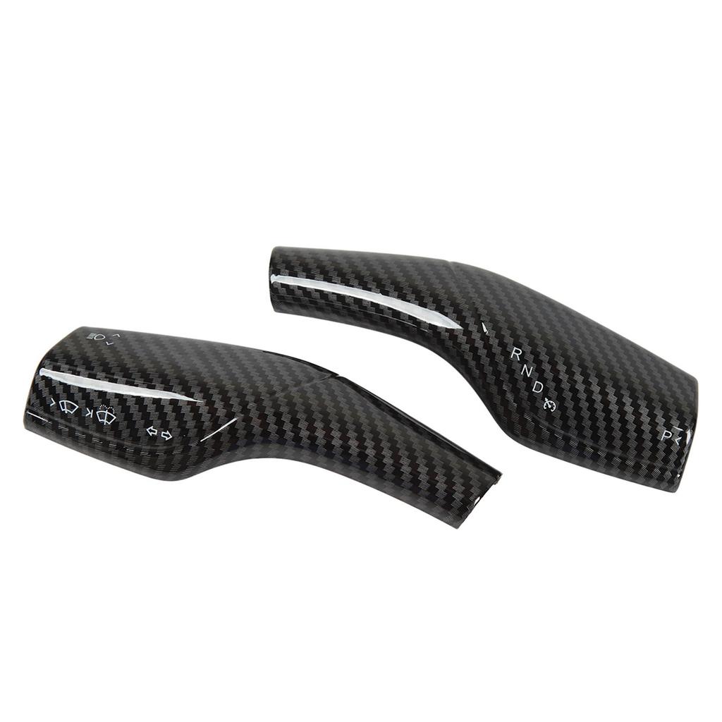 1 Pair Steering Gear Lever Cover Carbon Fiber Pattern Shift Lever Trim